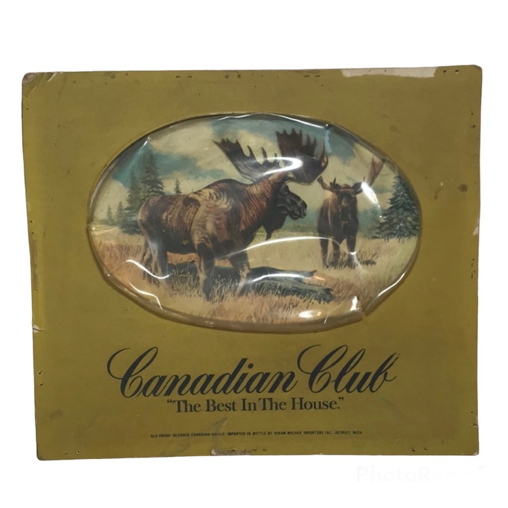 Vintage Hiram Walker Canadian Club Whisky Advertising Sign